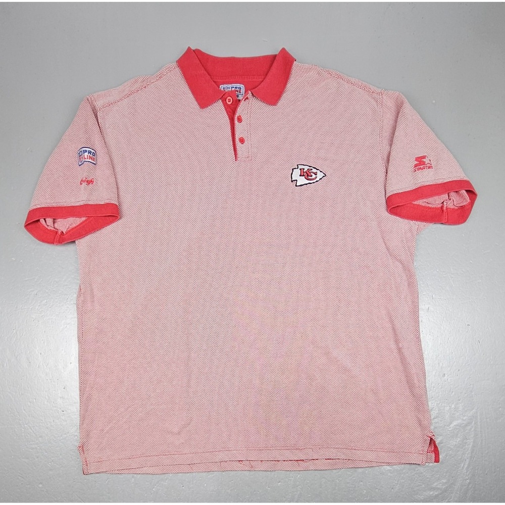 VTG Starter Kansas City Chiefs Pro Shirt Mens 4XL Red NFL Embroidered Logo